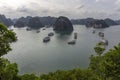 Beautiful panorama of Ha Long Bay Descending Dragon Bay popular tourist destination in Asia. Vietnam