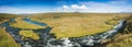 Beautiful panorama of icelandic landscape Royalty Free Stock Photo
