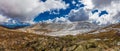 Beautiful panorama of Lake Cootapatamba and snowy mountains at M Royalty Free Stock Photo