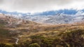 Beautiful panorama landscape of Mount Kosciuszko National Park,