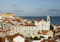 Beautiful panorama of Lisbon old city Royalty Free Stock Photo