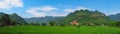 Beautiful panorama in Mai Chau Valley, Vietnam Royalty Free Stock Photo