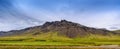 Beautiful panorama mountain range landscape with blue sky, Iceland Royalty Free Stock Photo
