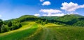 Beautiful panorama of mountainous countryside