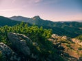 Beautiful panorama of the polish tatra mountains