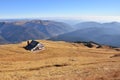 Beautiful panorama of National Park Bucegi of Carpathians mountains seen from Cota 2000, Sinaia