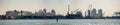 Beautiful panorama Port of Miami shot with telephoto lens stitched image