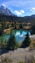 Beautiful panorama scenery in Banff Nationalparks Ink Pots, Canada. Hiking in the candian rocky mountains