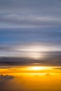 Beautiful Panorama Of Sunset Sunrise Above Clouds Royalty Free Stock Photo