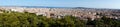 Beautiful panorama to the city of Barcelona and the sea from the observation platform