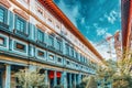 Beautiful panorama of Uffizi Gallery in the Palace Vecchio Palazzo Vecchio in Piazza della Signorial. Italy Royalty Free Stock Photo