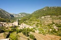 Beautiful panorama of Valldemossa, famous old mediterranean village of Majorca Spain. Royalty Free Stock Photo