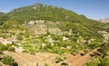 Beautiful panorama of Valldemossa, famous old mediterranean village of Majorca Spain. Royalty Free Stock Photo