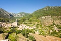 Beautiful panorama of Valldemossa, famous old mediterranean village of Majorca Spain. Royalty Free Stock Photo