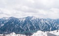 Beautiful panorama view of Japan Alps, Tateyama Mountain, Toyama Prefecture, Japan.