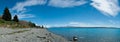 Beautiful panorama view of lake and mountain, South Island, New Zealand Royalty Free Stock Photo