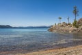 Beautiful panorama with view over the lake. Hiking adventure in Royalty Free Stock Photo