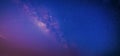 Beautiful panorama view universe space of colorful milky way galaxy with stars on a night sky, Space background, Long exposure Royalty Free Stock Photo