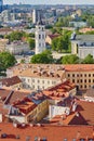 Beautiful panorama of Vilnius Old Town, Lithuania Royalty Free Stock Photo