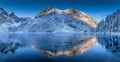 Beautiful panorama of winter mountain