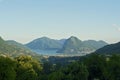 Beautiful panorami view over Lugano region