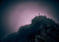 Beautiful panoramic aerial drone view of mountain in National Park High Tatra. northern Slovakia, Europe, EU. Beautiful world. Royalty Free Stock Photo