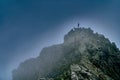 Beautiful panoramic aerial drone view of mountain in National Park High Tatra. northern Slovakia, Europe, EU. Beautiful world. Royalty Free Stock Photo