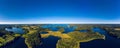 Beautiful panoramic aerial view of the lake  Plateliai Royalty Free Stock Photo