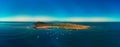 Beautiful panoramic aerial view of Lobos Island Isla de Lobos Fuerteventura Royalty Free Stock Photo