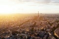 Beautiful panoramic aerial view of Paris Royalty Free Stock Photo