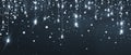 Beautiful panoramic festive background with sparkles and bokeh