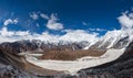 Beautiful panoramic landscapes of Himalaya mountains along Manaslu circuit track in Nepal Royalty Free Stock Photo