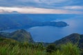 Beautiful Panoramic nature view of lake Toba from Berastagi, Medan, Indonesia Royalty Free Stock Photo