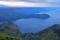 Beautiful Panoramic nature view of lake Toba from Berastagi, Medan, Indonesia Royalty Free Stock Photo