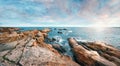 Beautiful panoramic rocky seashore