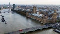 Beautiful panoramic scenic view on London's southern part from w Royalty Free Stock Photo