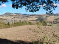 Beautiful panoramic seeing of hills in Marche towards Osimo near Ancona Royalty Free Stock Photo