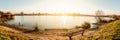 Beautiful panoramic sunset Royalty Free Stock Photo