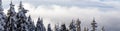 Beautiful Panoramic View of the Canadian Snow Covered Mountain Landscape Royalty Free Stock Photo