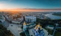 Aerial view of St. Michael`s Golden-Domed Monastery in Kiev