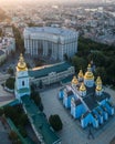 Aerial view of St. Michael`s Golden-Domed Monastery in Kiev