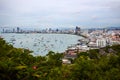 Beautiful panoramic view of the city of Pattaya,Thailand. Viewpoint of Pratumnak Hill