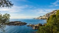 Beautiful panoramic view of the coastline of Roses, Costa Brava, Catalonya, Spain,