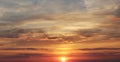 Beautiful orange sunset background over the city