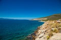 Beautiful panoramic view on cost at Evia island. Greece