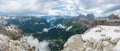 Beautiful panoramic view on the Fassa Valley Val di Fassa in Dolomites, Italy Royalty Free Stock Photo