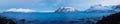 Beautiful panoramic view of fjord and mountains near Tromso, Norway Royalty Free Stock Photo