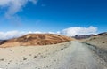 Beautiful panoramic view of the footpath from Teide Mount. Tenerife Island, Canary Royalty Free Stock Photo