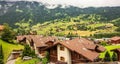 Beautiful Panoramic View of Grindelwald scenery and landscape, Bern Canton, Switzerland, Europe Royalty Free Stock Photo