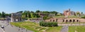 Beautiful panoramic view of the historical ruins in Rome